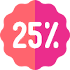 Gana el 25% por cada venta de nuestros productos.