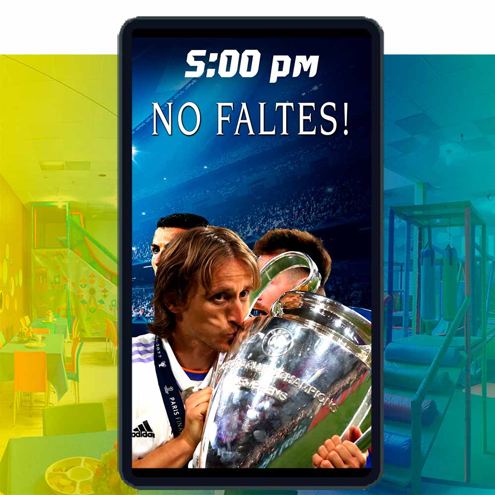 Es momento de sorprender a tus invitados con esta video invitación digital de champions league para cumpleaños, sin o con botones interactivos en la invitación digital.