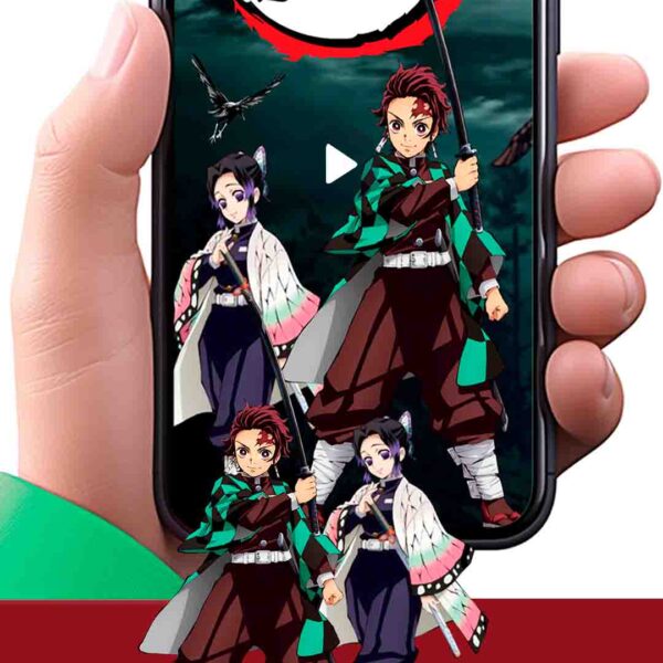Es momento de sorprender a tus invitados con esta video invitación digital de demon slayer para cumpleaños, sin o con botones interactivos en la invitación digital.