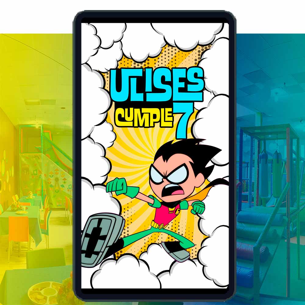 Es momento de sorprender a tus invitados con esta video invitación digital de jóvenes titanes para cumpleaños, sin o con botones interactivos en la invitación digital.