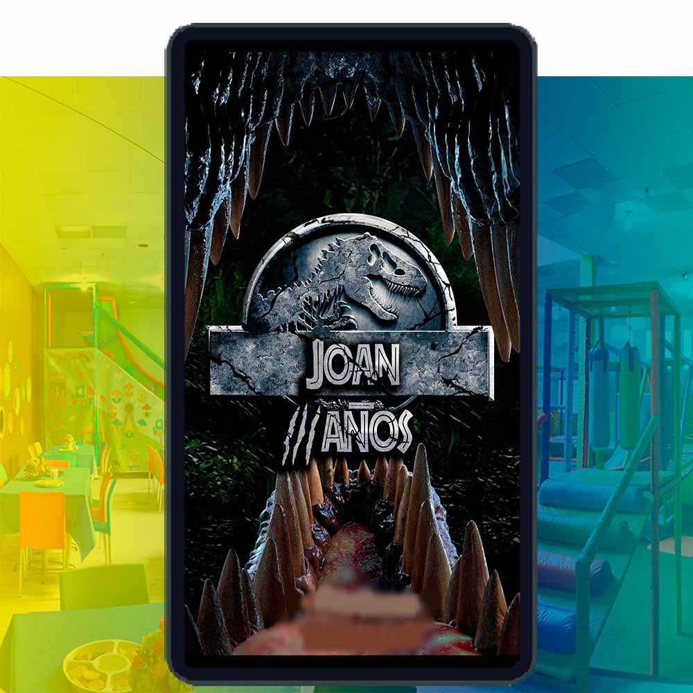 Es momento de sorprender a tus invitados con esta video invitación digital de jurassic world para cumpleaños, sin o con botones interactivos en la invitación digital.
