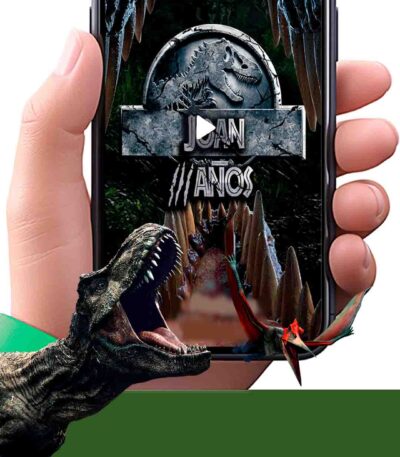Es momento de sorprender a tus invitados con esta video invitación digital de jurassic world para cumpleaños, sin o con botones interactivos en la invitación digital.