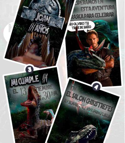 Es momento de sorprender a tus invitados con esta video invitación digital de jurassic world para cumpleaños, sin o con botones interactivos en la invitación digital.