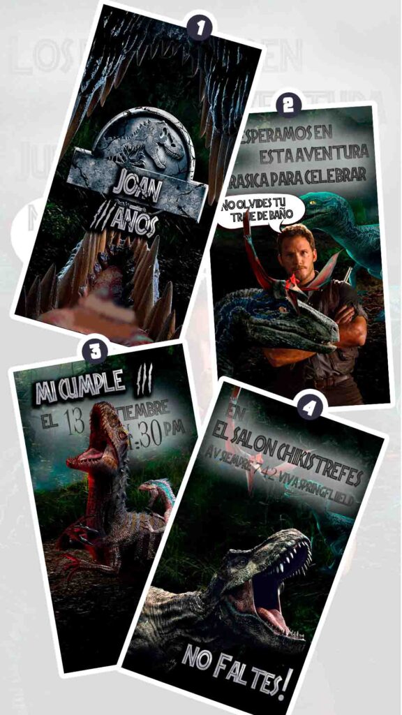 Es momento de sorprender a tus invitados con esta video invitación digital de jurassic world para cumpleaños, sin o con botones interactivos en la invitación digital.