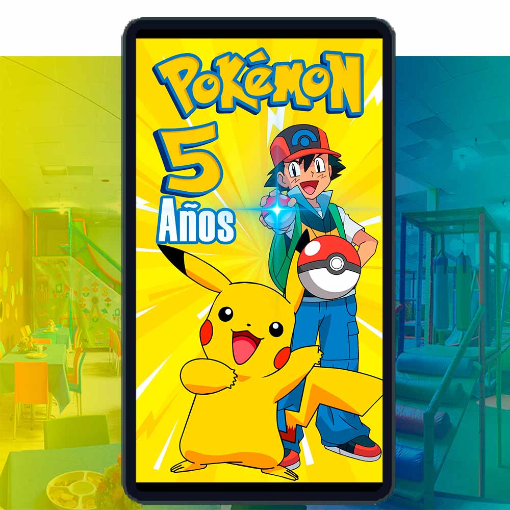 Video Invitación Digital de Pokémon para Cumpleaños 1