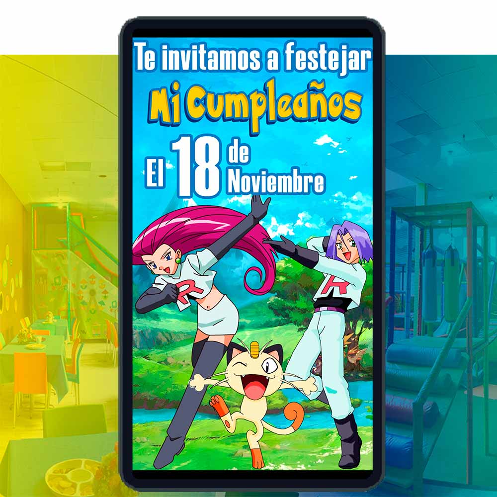Es momento de sorprender a tus invitados con esta video invitación digital web de pokémon para cumpleaños, sin o con botones interactivos en la invitación digital.