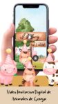 Es momento de sorprender a tus invitados con esta video invitación digital de animales de la granja rosa para cumpleaños, sin o con botones interactivos en la invitación digital.