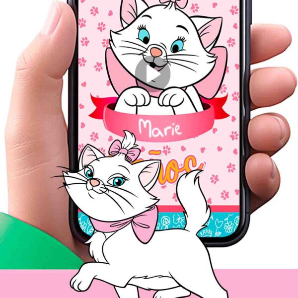Es momento de sorprender a tus invitados con esta video invitación digital de marie aristogatos para cumpleaños, sin o con botones interactivos en la invitación digital.