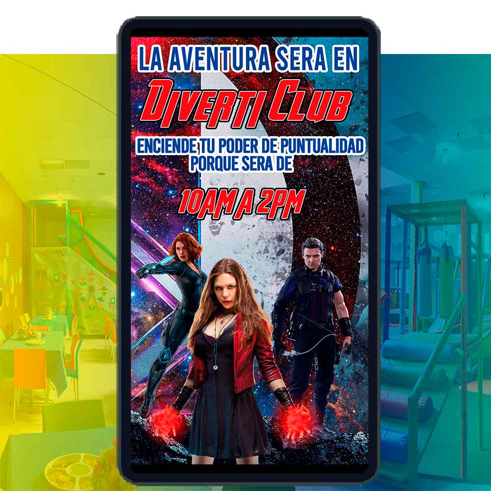 Es momento de sorprender a tus invitados con esta video invitación digital de avengers capitán américa para cumpleaños, sin o con botones interactivos en la invitación digital.