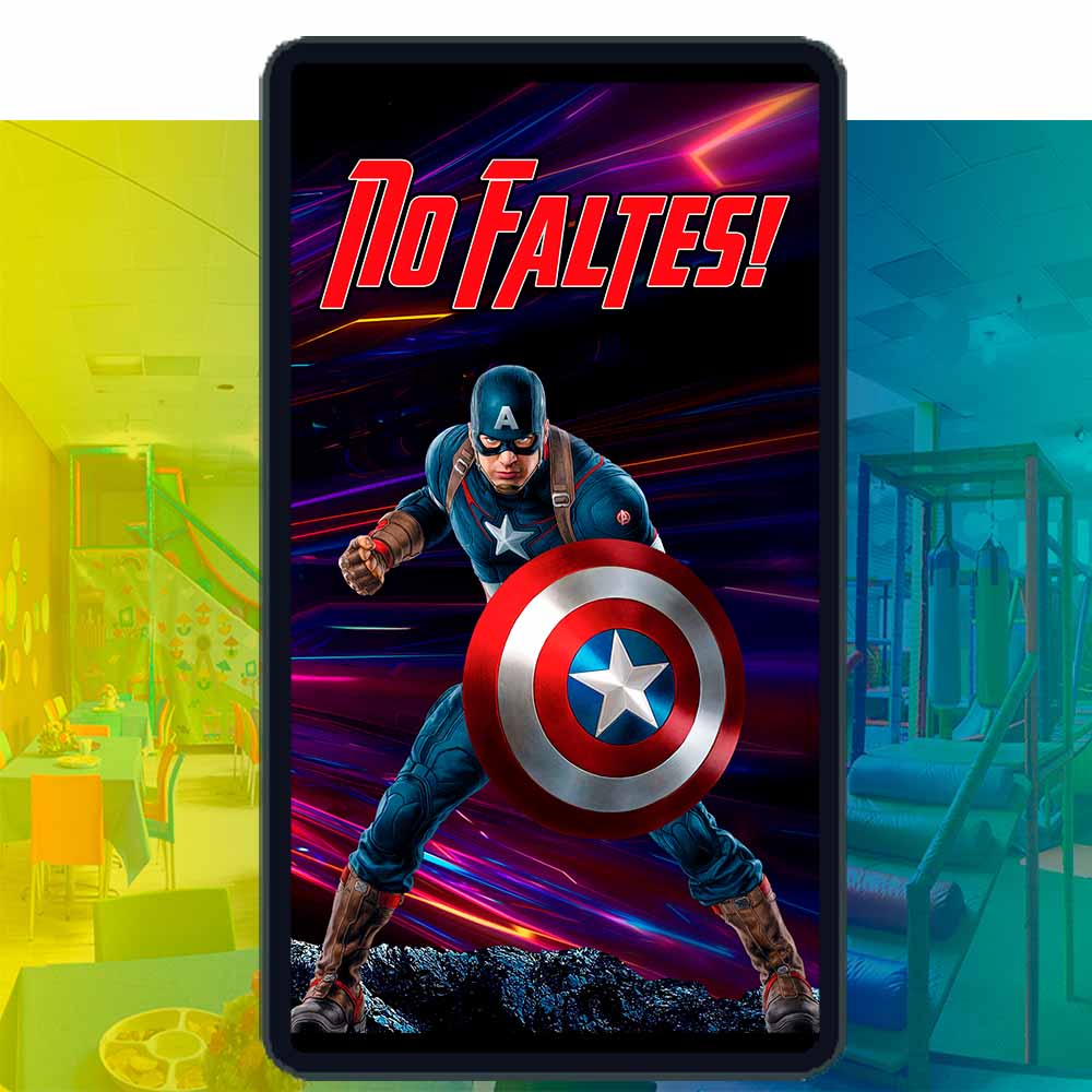 Es momento de sorprender a tus invitados con esta video invitación digital de avengers capitán américa para cumpleaños, sin o con botones interactivos en la invitación digital.