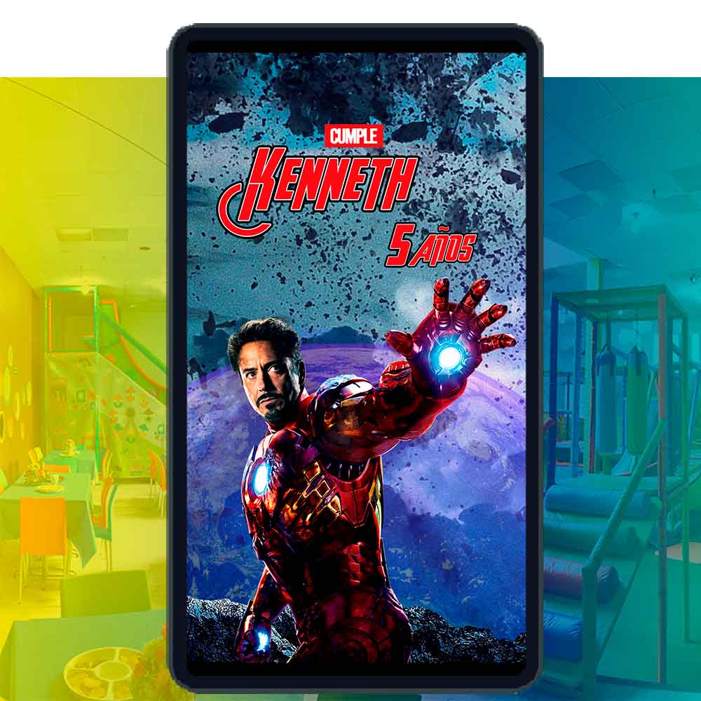Es momento de sorprender a tus invitados con esta video invitación digital de iroman avengers para cumpleaños, sin o con botones interactivos en la invitación digital.