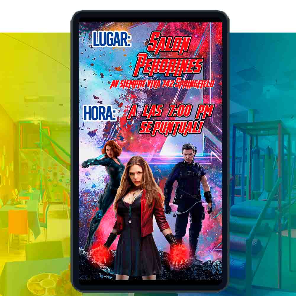 Es momento de sorprender a tus invitados con esta video invitación digital de iroman avengers para cumpleaños, sin o con botones interactivos en la invitación digital.