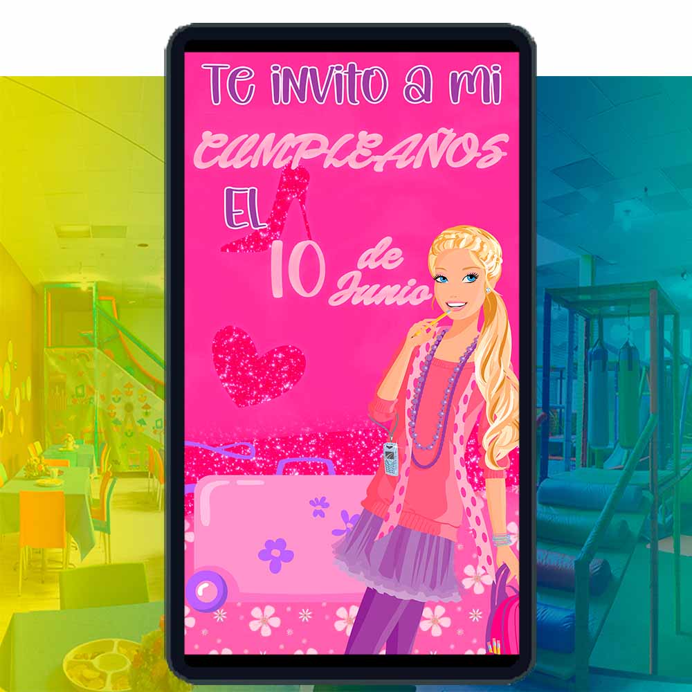 Es momento de sorprender a tus invitados con esta video invitación digital de barbie clásica para cumpleaños, sin o con botones interactivos en la invitación digital.