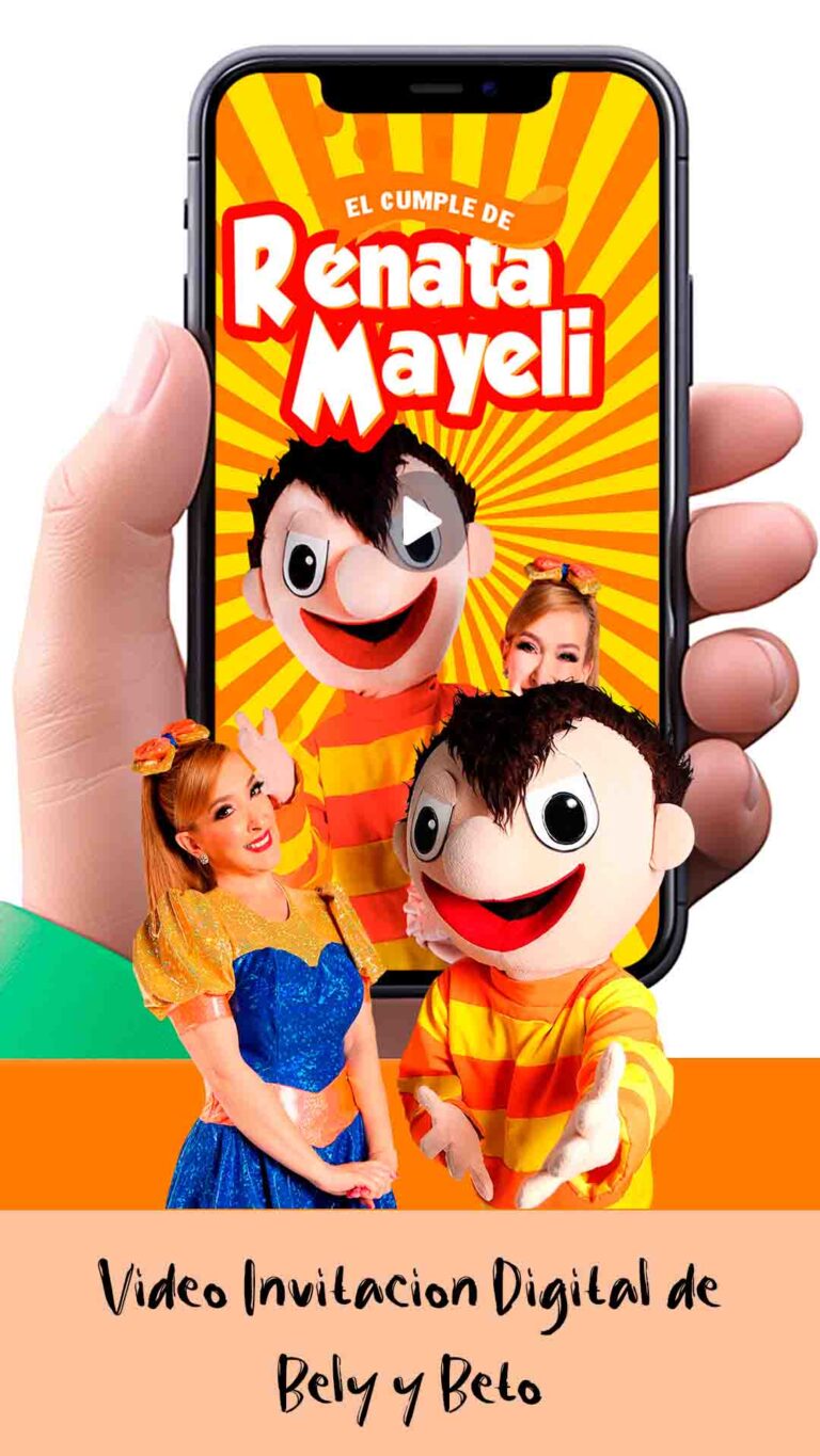 Es momento de sorprender a tus invitados con esta video invitación digital de bely y beto para cumpleaños, sin o con botones interactivos en la invitación digital.