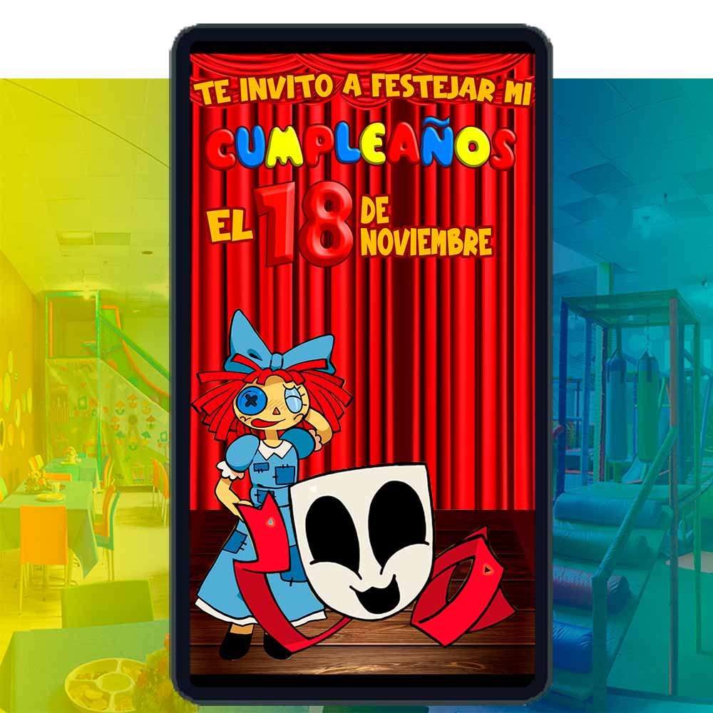 Es momento de sorprender a tus invitados con esta video invitación digital de circo digital para cumpleaños, sin o con botones interactivos en la invitación digital.