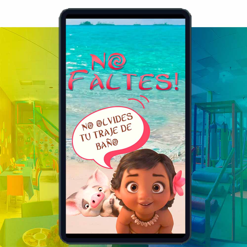 Es momento de sorprender a tus invitados con esta video invitación digital de moana niña para cumpleaños, sin o con botones interactivos en la invitación digital.