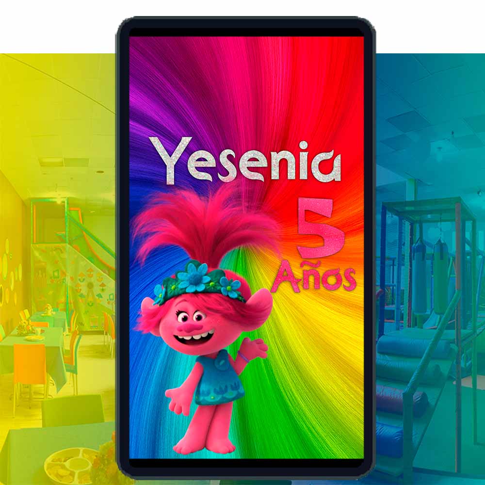 Es momento de sorprender a tus invitados con esta video invitación digital de trolls para cumpleaños, sin o con botones interactivos en la invitación digital.