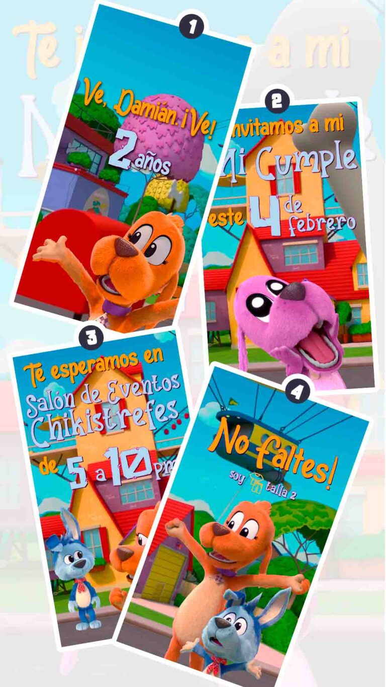 Es momento de sorprender a tus invitados con esta video invitación digital de ven perro ven para cumpleaños, sin o con botones interactivos en la invitación digital.